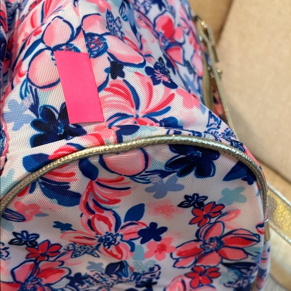 Lilly Pulitzer Pink and Gold Floral Tote - Picture 6 of 12